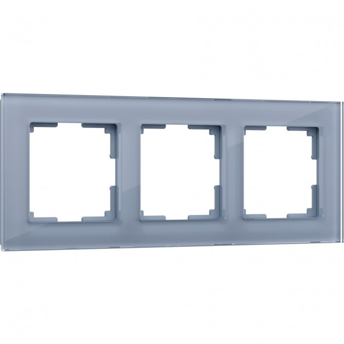 Рамка из стекла на 3 поста WERKEL FAVORIT W0031115 серый a050963 Рамка из стекла на 3 поста WERKEL FAVORIT W0031115 серый a050963