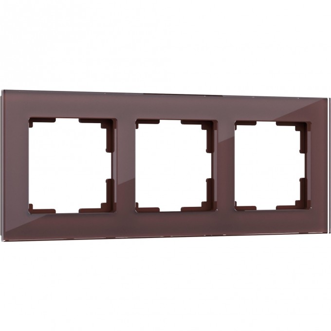 Рамка из стекла на 3 поста WERKEL FAVORIT W0031118 мокко a051099 Рамка из стекла на 3 поста WERKEL FAVORIT W0031118 мокко a051099