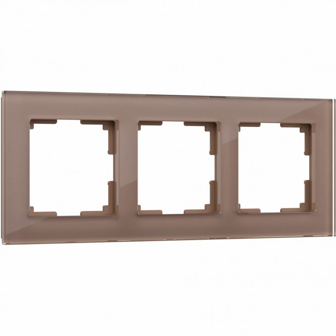 Рамка из стекла на 3 поста WERKEL FAVORIT W0031142 латте a058820 Рамка из стекла на 3 поста WERKEL FAVORIT W0031142 латте a058820