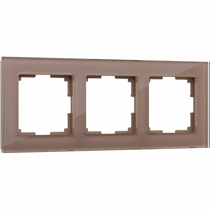 Рамка из стекла на 3 поста WERKEL FAVORIT W0031142 латте a058820 Рамка из стекла на 3 поста WERKEL FAVORIT W0031142 латте a058820