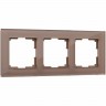 Рамка из стекла на 3 поста WERKEL FAVORIT W0031142 латте