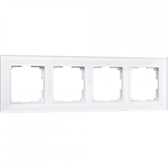 Рамка из стекла на 4 поста WERKEL FAVORIT W0041101 белый a051194 Рамка из стекла на 4 поста WERKEL FAVORIT W0041101 белый a051194