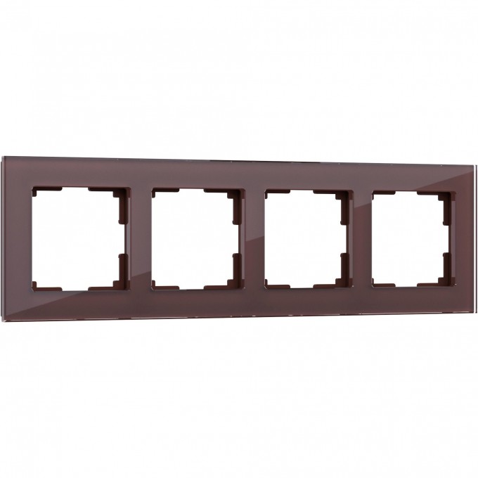 Рамка из стекла на 4 поста WERKEL FAVORIT W0041118 мокко a051097 Рамка из стекла на 4 поста WERKEL FAVORIT W0041118 мокко a051097