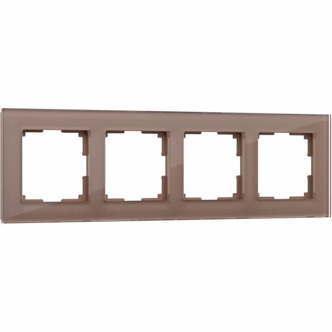 Рамка из стекла на 4 поста WERKEL FAVORIT W0041142 латте a058821 Рамка из стекла на 4 поста WERKEL FAVORIT W0041142 латте a058821