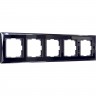 Рамка из стекла на 5 постов WERKEL DIAMANT W0051208 черный a051443