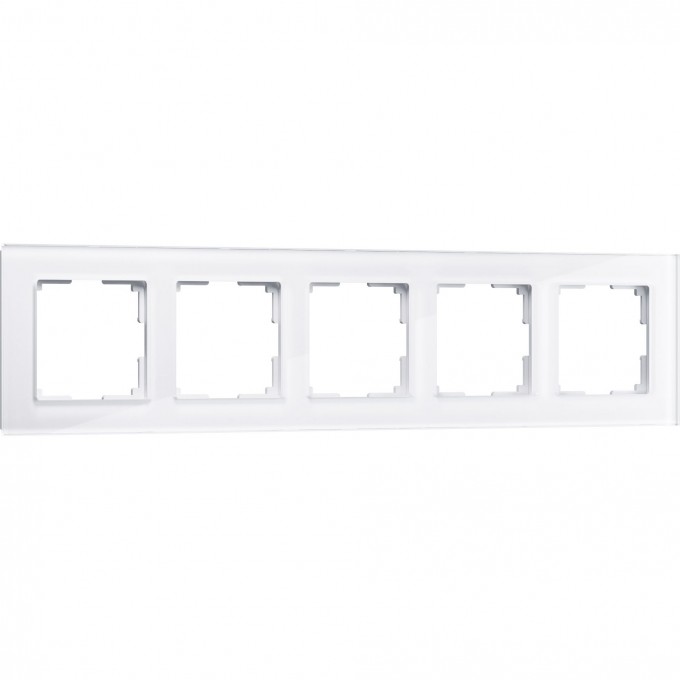 Рамка из стекла на 5 постов WERKEL FAVORIT W0051101 белый a051195 Рамка из стекла на 5 постов WERKEL FAVORIT W0051101 белый a051195