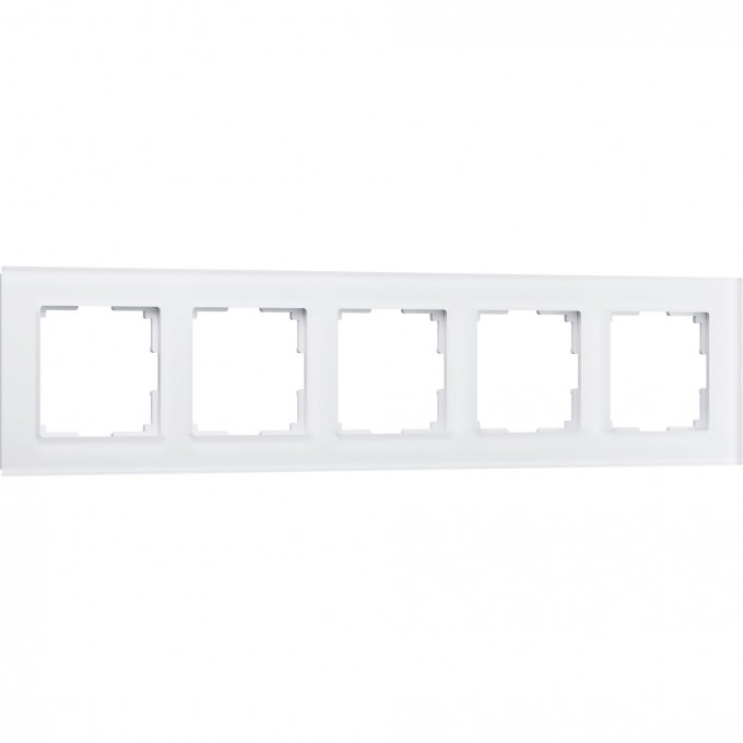 Рамка из стекла на 5 постов WERKEL FAVORIT W0051105 белый матовый a051287 Рамка из стекла на 5 постов WERKEL FAVORIT W0051105 белый матовый a051287