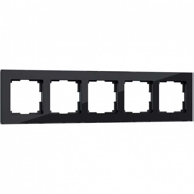 Рамка из стекла на 5 постов WERKEL FAVORIT W0051108 черный a051437 Рамка из стекла на 5 постов WERKEL FAVORIT W0051108 черный a051437
