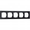 Рамка из стекла на 5 постов WERKEL FAVORIT W0051108 черный a051437
