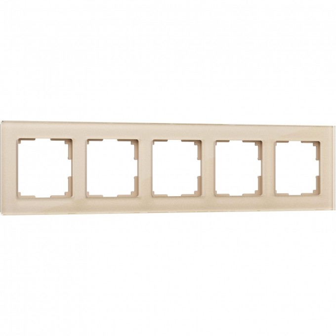 Рамка из стекла на 5 постов WERKEL FAVORIT W0051111 шампань a050795 Рамка из стекла на 5 постов WERKEL FAVORIT W0051111 шампань a050795