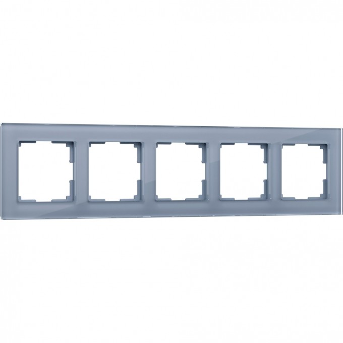 Рамка из стекла на 5 постов WERKEL FAVORIT W0051115 серый a050967 Рамка из стекла на 5 постов WERKEL FAVORIT W0051115 серый a050967