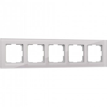Рамка из стекла на 5 постов WERKEL FAVORIT W0051117 дымчатый