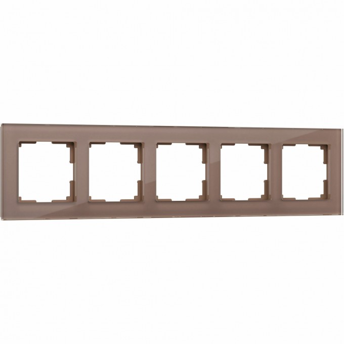 Рамка из стекла на 5 постов WERKEL FAVORIT W0051142 латте a058822 Рамка из стекла на 5 постов WERKEL FAVORIT W0051142 латте a058822
