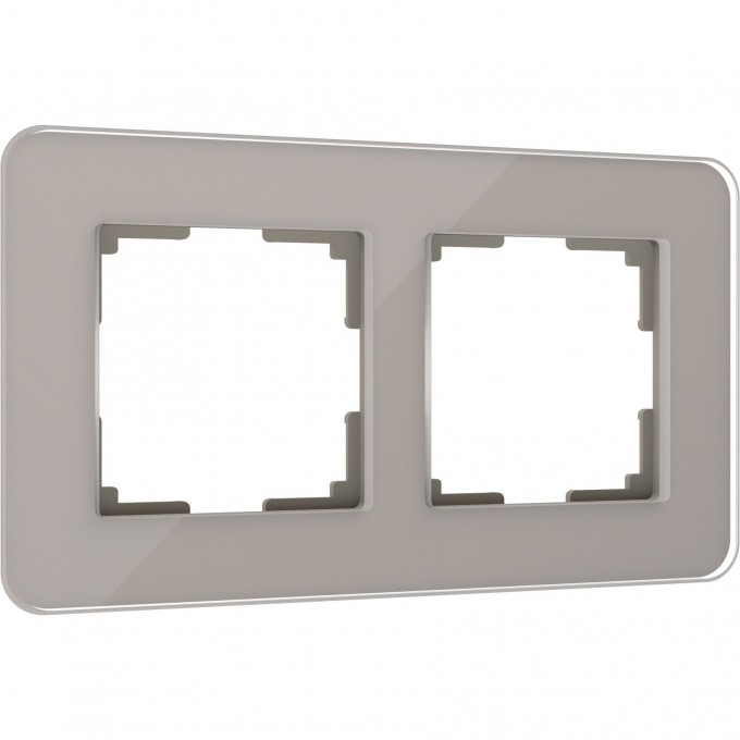 Рамка из стекла WERKEL ELITE W0022417 на 2 поста, дымчатый a057875 Рамка из стекла WERKEL ELITE W0022417 на 2 поста, дымчатый a057875