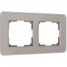 Рамка из стекла WERKEL ELITE W0022417 на 2 поста, дымчатый
