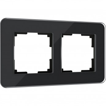 Рамка из стекла WERKEL ELITE W0022448 на 2 поста, черный