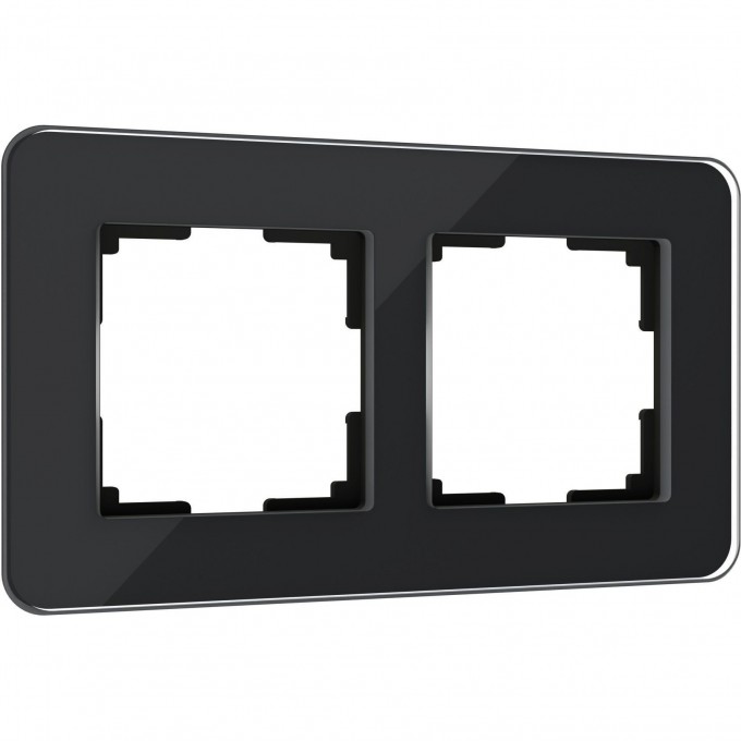 Рамка из стекла WERKEL ELITE W0022448 на 2 поста, черный a063820 Рамка из стекла WERKEL ELITE W0022448 на 2 поста, черный a063820
