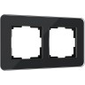Рамка из стекла WERKEL ELITE W0022448 на 2 поста, черный
