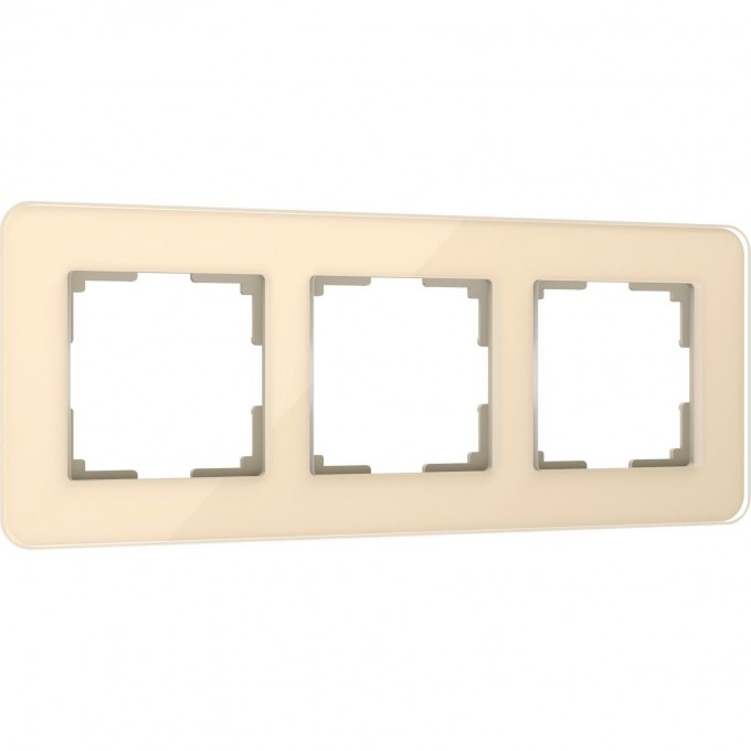 Рамка из стекла WERKEL ELITE W0032443 на 3 поста, айвори a057884 Рамка из стекла WERKEL ELITE W0032443 на 3 поста, айвори a057884