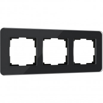 Рамка из стекла WERKEL ELITE W0032448 на 3 поста, черный Рамка из стекла WERKEL ELITE W0032448 на 3 поста, черный