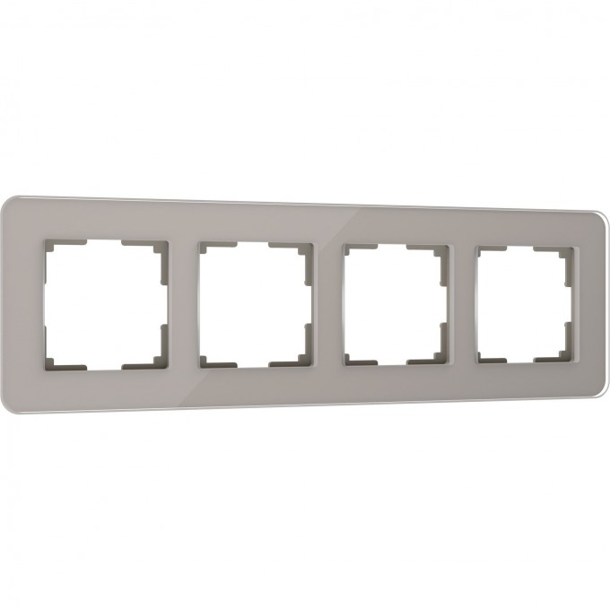 Рамка из стекла WERKEL ELITE W0042417 на 4 поста, дымчатый a057877 Рамка из стекла WERKEL ELITE W0042417 на 4 поста, дымчатый a057877