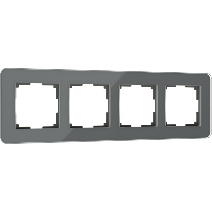 Рамка из стекла WERKEL ELITE W0042440 на 4 поста, графит a057881 Рамка из стекла WERKEL ELITE W0042440 на 4 поста, графит a057881