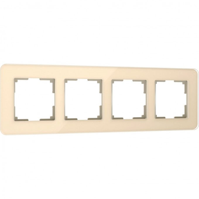 Рамка из стекла WERKEL ELITE W0042443 на 4 поста, айвори a057885 Рамка из стекла WERKEL ELITE W0042443 на 4 поста, айвори a057885