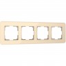 Рамка из стекла WERKEL ELITE W0042443 на 4 поста, айвори