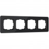 Рамка из стекла WERKEL ELITE W0042448 на 4 поста, черный