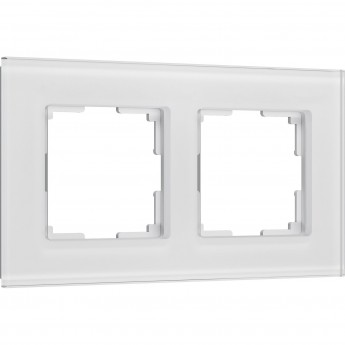 Рамка из стекла WERKEL SENSO W0023101 на 2 поста, белый