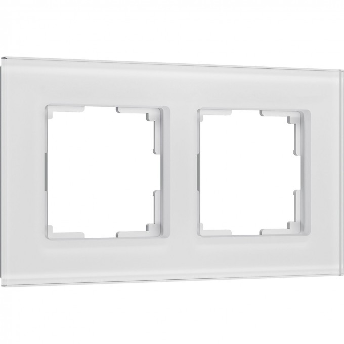 Рамка из стекла WERKEL SENSO W0023101 на 2 поста, белый a064565 Рамка из стекла WERKEL SENSO W0023101 на 2 поста, белый a064565