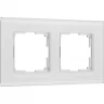Рамка из стекла WERKEL SENSO W0023101 на 2 поста, белый