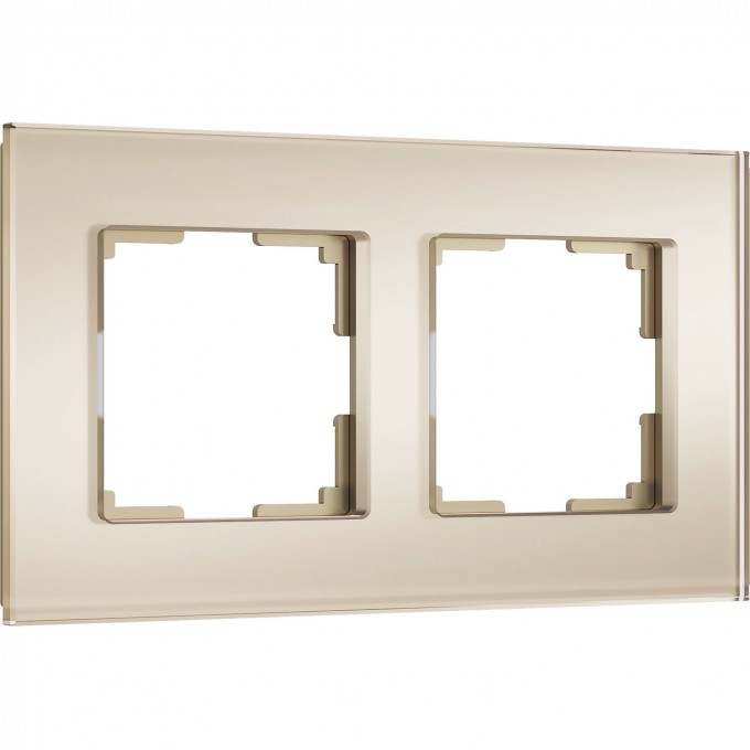Рамка из стекла WERKEL SENSO W0023111 на 2 поста, шампань a064577 Рамка из стекла WERKEL SENSO W0023111 на 2 поста, шампань a064577