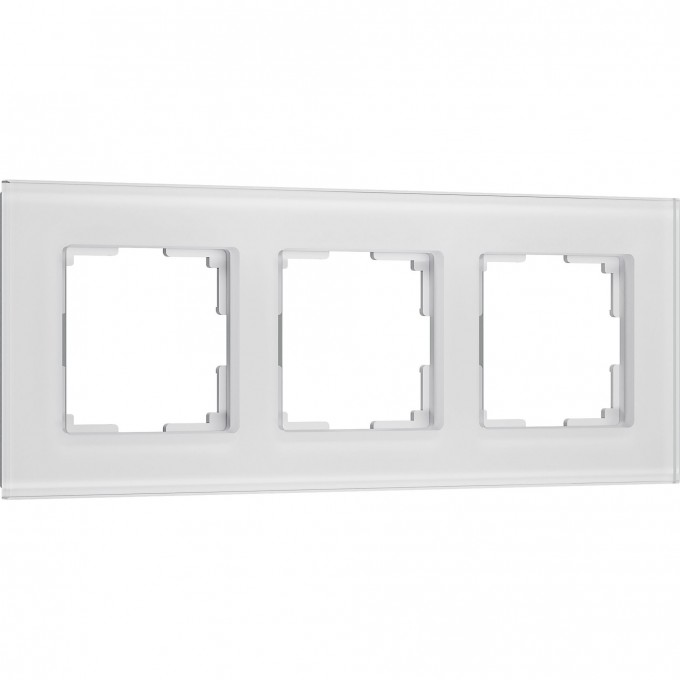 Рамка из стекла WERKEL SENSO W0033101 на 3 поста, белый a064566 Рамка из стекла WERKEL SENSO W0033101 на 3 поста, белый a064566
