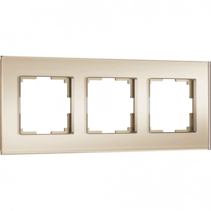 Рамка из стекла WERKEL SENSO W0033111 на 3 поста, шампань a064578 Рамка из стекла WERKEL SENSO W0033111 на 3 поста, шампань a064578