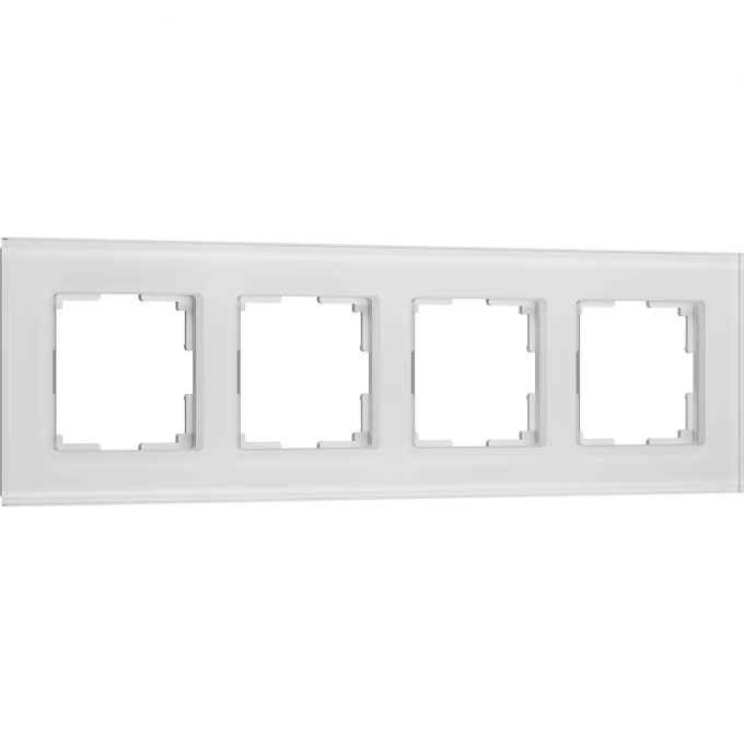 Рамка из стекла WERKEL SENSO W0043101 на 4 поста, белый a064567