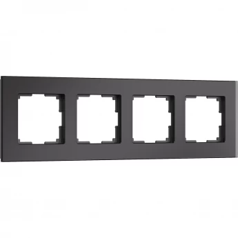 Рамка из стекла WERKEL SENSO W0043108 на 4 поста, черный