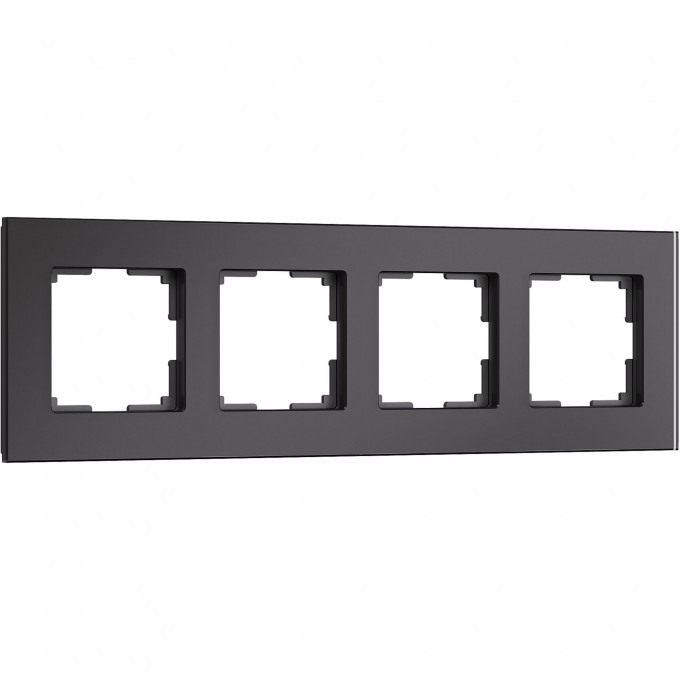 Рамка из стекла WERKEL SENSO W0043108 на 4 поста, черный a064575 Рамка из стекла WERKEL SENSO W0043108 на 4 поста, черный a064575