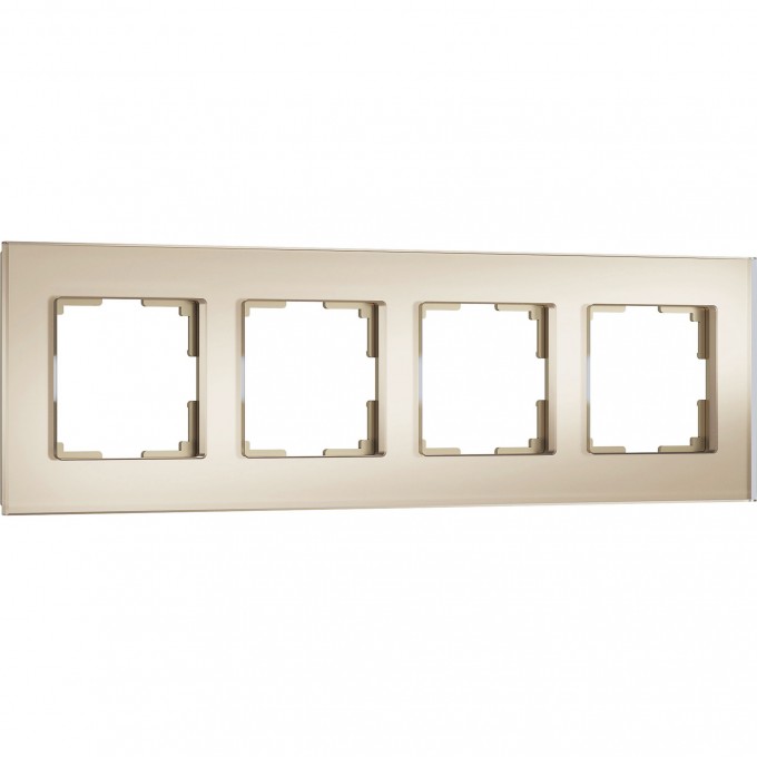 Рамка из стекла WERKEL SENSO W0043111 на 4 поста, шампань a064579 Рамка из стекла WERKEL SENSO W0043111 на 4 поста, шампань a064579