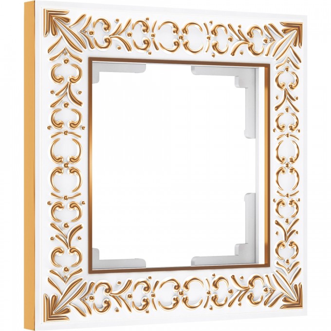 Рамка на 1 пост WERKEL ANTIK WL07-Frame-01 (белое золото) a036748 Рамка на 1 пост WERKEL ANTIK WL07-Frame-01 (белое золото) a036748