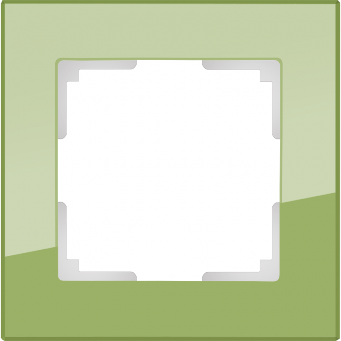 Рамка на 1 пост WERKEL FAVORIT WL01-Frame-01 (фисташковый, стекло) a036587 Рамка на 1 пост WERKEL FAVORIT WL01-Frame-01 (фисташковый, стекло) a036587