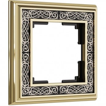 Рамка на 1 пост WERKEL PALACIO GRACIA W0011430 (золото/черный)