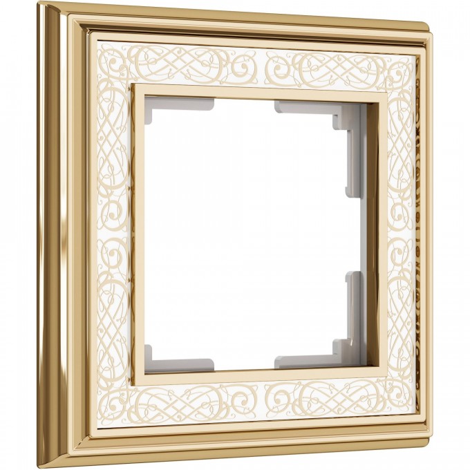 Рамка на 1 пост WERKEL PALACIO GRACIA WL77-Frame-01 (золото/белый) a041157 Рамка на 1 пост WERKEL PALACIO GRACIA WL77-Frame-01 (золото/белый) a041157