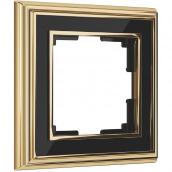 Рамка на 1 пост WERKEL PALACIO W0011330 (золото/черный) Рамка на 1 пост WERKEL PALACIO W0011330 (золото/черный)