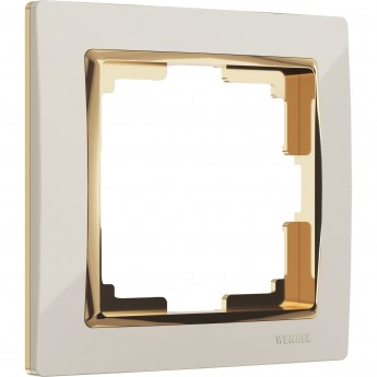 Рамка на 1 пост WERKEL SNABB WL03-Frame-01-ivory-GD (слоновая кость/золото)