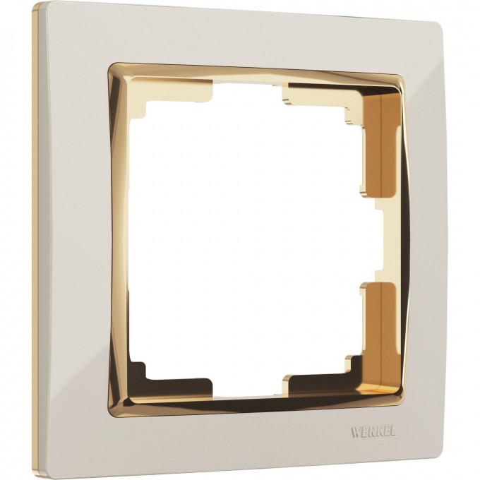 Рамка на 1 пост WERKEL SNABB WL03-Frame-01-ivory-GD (слоновая кость/золото) a035247 Рамка на 1 пост WERKEL SNABB WL03-Frame-01-ivory-GD (слоновая кость/золото) a035247