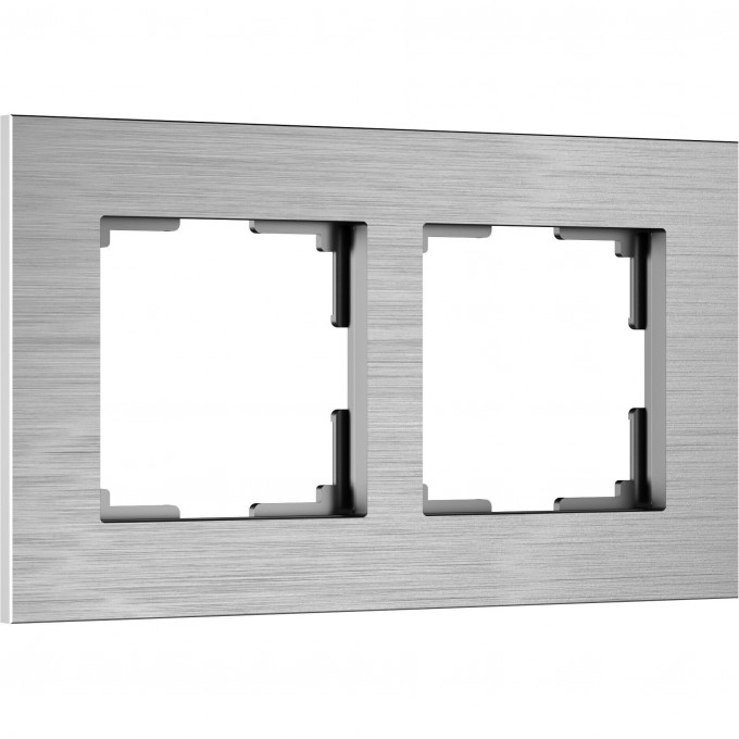 Рамка на 2 поста WERKEL ALUMAX W0023506 алюминий a066327 Рамка на 2 поста WERKEL ALUMAX W0023506 алюминий a066327