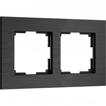 Рамка на 2 поста WERKEL ALUMAX W0023508 черный алюминий Рамка на 2 поста WERKEL ALUMAX W0023508 черный алюминий