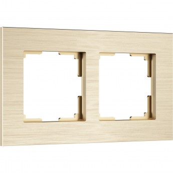 Рамка на 2 поста WERKEL ALUMAX W0023511 шампань Рамка на 2 поста WERKEL ALUMAX W0023511 шампань