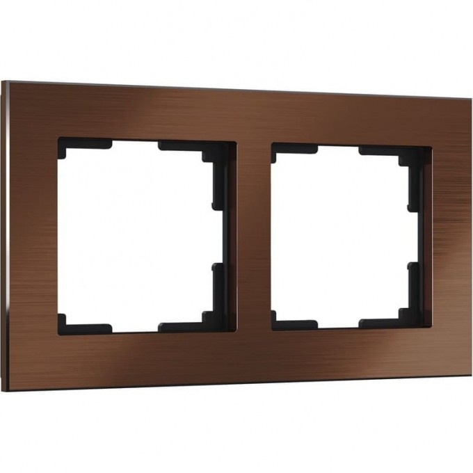 Рамка на 2 поста WERKEL ALUMINIUM W0021714 (коричневый алюминий) a050959 Рамка на 2 поста WERKEL ALUMINIUM W0021714 (коричневый алюминий) a050959